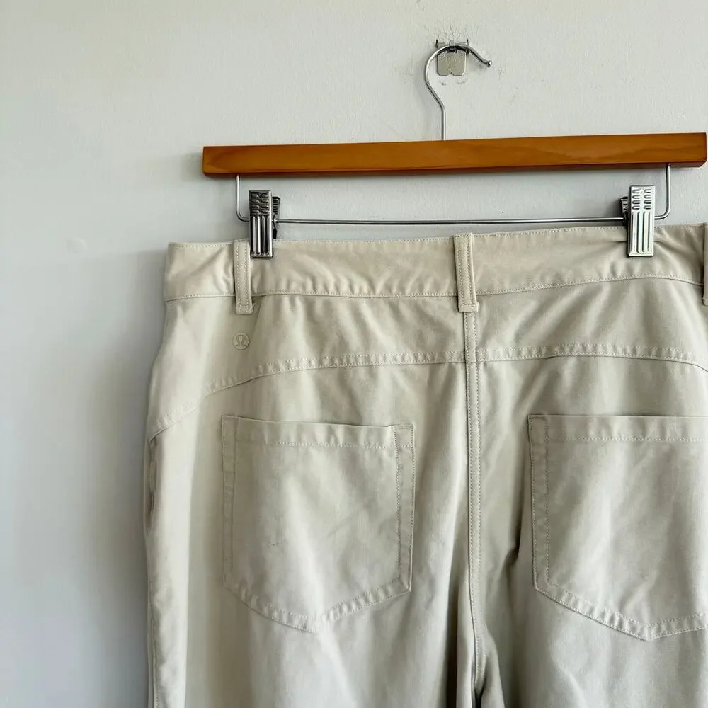 Lululemon City Sleek Utilitech Extra Wide Leg Pants Bone 32